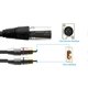 thumbnail image 4 of 1 Xlr Male To 2 Rca Male Plug Stereo Audio Cable Connector Y Splitter Cord For Microphone Mixing Co, 4 of 5
