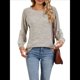 thumbnail image 1 of Sudadera para Mujer, Cuello Redondo, Plisada, Larga, Túnica, Ropa de Invierno 2025 Albaricoque M, 1 of 10