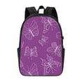thumbnail image 2 of YFYANG 17" Laptop Backpack, Purple Butterfly Texture Fashion Travel Work Backpack with USB and Headphone Cable Interface for Men and Women, 2 of 8