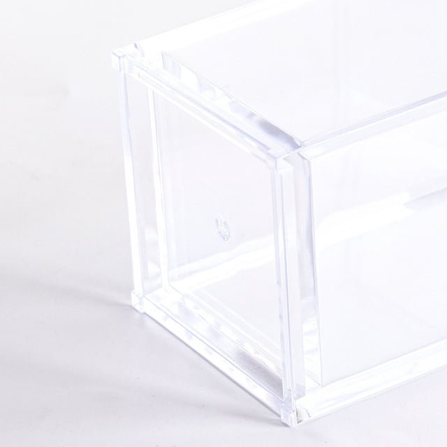Portalápices cuadrado de acrílico transparente, organizador de escritorio para estudiantes, caja de almacenamiento, cubo para guardar brochas de maquillaje