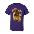 thumbnail image 2 of Wild Bobby, Golden Retriever Dog Portrait, Dog Lover, Men's Graphic Tees, Purple, X-Large, 2 of 3