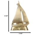 thumbnail image 2 of Nautical Brass Metal Golden Sailor Sailboat Boat Ship Door Knocker Sculpture, 2 of 8