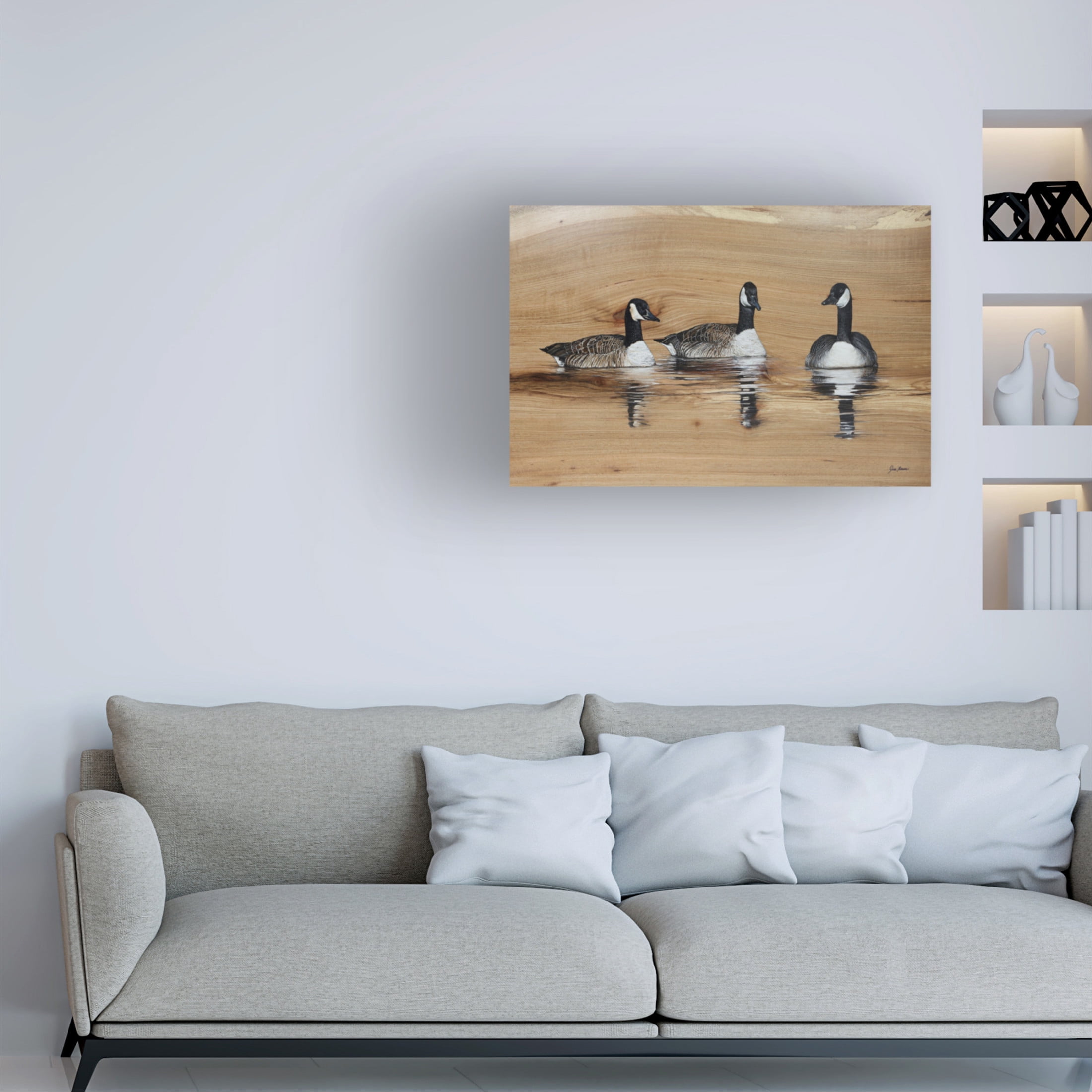 Canvas Wall Art - Jim Brune 'The Three Canadians' Wall Art for Living Room, Bedroom, or Office Décor by Trademark Fine Art - 32 x 22 Inches
