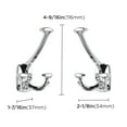 thumbnail image 5 of KHTUMEWARE  Large Wall Double-Sided Hook 5 Pack Polished Chrome Hook Decorative Heavy Duty Solid Large Coat Hooks for Towel Hanging Coats Robe Towel Bags Door Back 2 Prong Hooks, 5 of 5