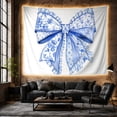 thumbnail image 6 of Blue Floral Ribbon Bow Tapestry, 6 of 7