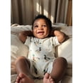 thumbnail image 5 of BemeyourBBs Newborn Baby Boy Mallard Duck Outfit Infant Baby Boys Summer Clothes Romper Shors Short Sleeve Duck Cattle Print Jumpsuit with Chest Pocket One Piece Playsuit, 5 of 9