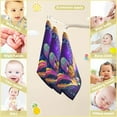 thumbnail image 3 of 3 PCS Colorful Microphone Musical Baby Muslin Washcloths, Waving Music Notes Soft Absorbent Face Towel Burp Cloths Cotton Bath Wipes Infant Wash Cloth for Newborn Boys Girls, 3 of 7