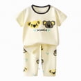 thumbnail image 5 of HCNTES Toddler Baby Boys Girls 2 Piece Outfits Girl Boy Summer Clothes Kids Sport T Shirts and Shorts Kid Outfit Sets For 2t 3t 4t 5t 6t 7t Kids Daily School Activities(H01-Light Purple,10-13 Years), 5 of 6