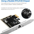 thumbnail image 3 of 2.5GBase-T PCIe Network Adapter with 1 Port, 2500/1000/100Mbps PCI Express Gigabit Ethernet Card RJ45 LAN Controller, 3 of 5