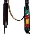 thumbnail image 5 of Hilason Horse Floral Hand Painted American Leather Breast Collar Headstall Brown, 5 of 7