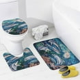 thumbnail image 4 of Marvels of The Sea 4 Piece Shower Curtain Sets, Non-Slip Rugs, Toilet Lid Cover And Bath Mat, for Bathroom Decor Set, 72" X 72", 4 of 8