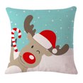 thumbnail image 1 of Funda de almohada Navidad Papá Noel Elk Funda de almohada Throw Cintura Funda de ín Sunnimix  Funda de almohada, 1 of 5