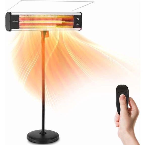 SereneLife Infrared Patio Heater, Electric Patio Heater for Indoor/Outdoor Use, (Black)