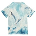 thumbnail image 2 of BZSMCE Summer T-shirt Sunscreen Seagulls over Waves Pattern Swim Tops, 2 of 6