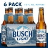Busch Light Lager Domestic Beer 6 Pack 12 fl oz Glass Bottles 4.1% ABV