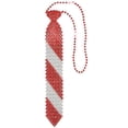 thumbnail image 3 of Holiday Christmas 15" Red and White Candy Cane Stripe Beaded Tie Necklaces Party Pack Party Favors  (12 pack), 3 of 3