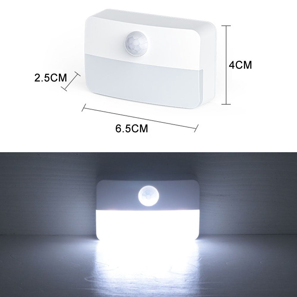 VIVIHEYDAY LED Night Light Lamp with Motion Sensor Dusk to Dawn Sensor Battery Operated Stair Lights, 1 Pack