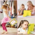 thumbnail image 6 of Kids Case for Apple iPad 6th 5th Generation / iPad Air 1 2 9.7 Inch, Silicone Lightweight Kids Friendly Kickstand Handle Cute Ladder Design Bumper Back Cover for iPad 9.7" 2018/2017,Yellow, 6 of 6
