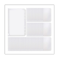 thumbnail image 1 of 100Pcs Transparent A6 Binder Pockets 6 Holes Zipper Folders PVC Card Loose Leaf Bags Cash Envelopes for Budgeting Binder, 1 of 8