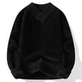 thumbnail image 2 of GigrtiJin Men's V-Neck Warm Wool Pullover Sweater Vintage Long Sleeve Knitted Sweaters Fall Fashion Streetwear, 2 of 6