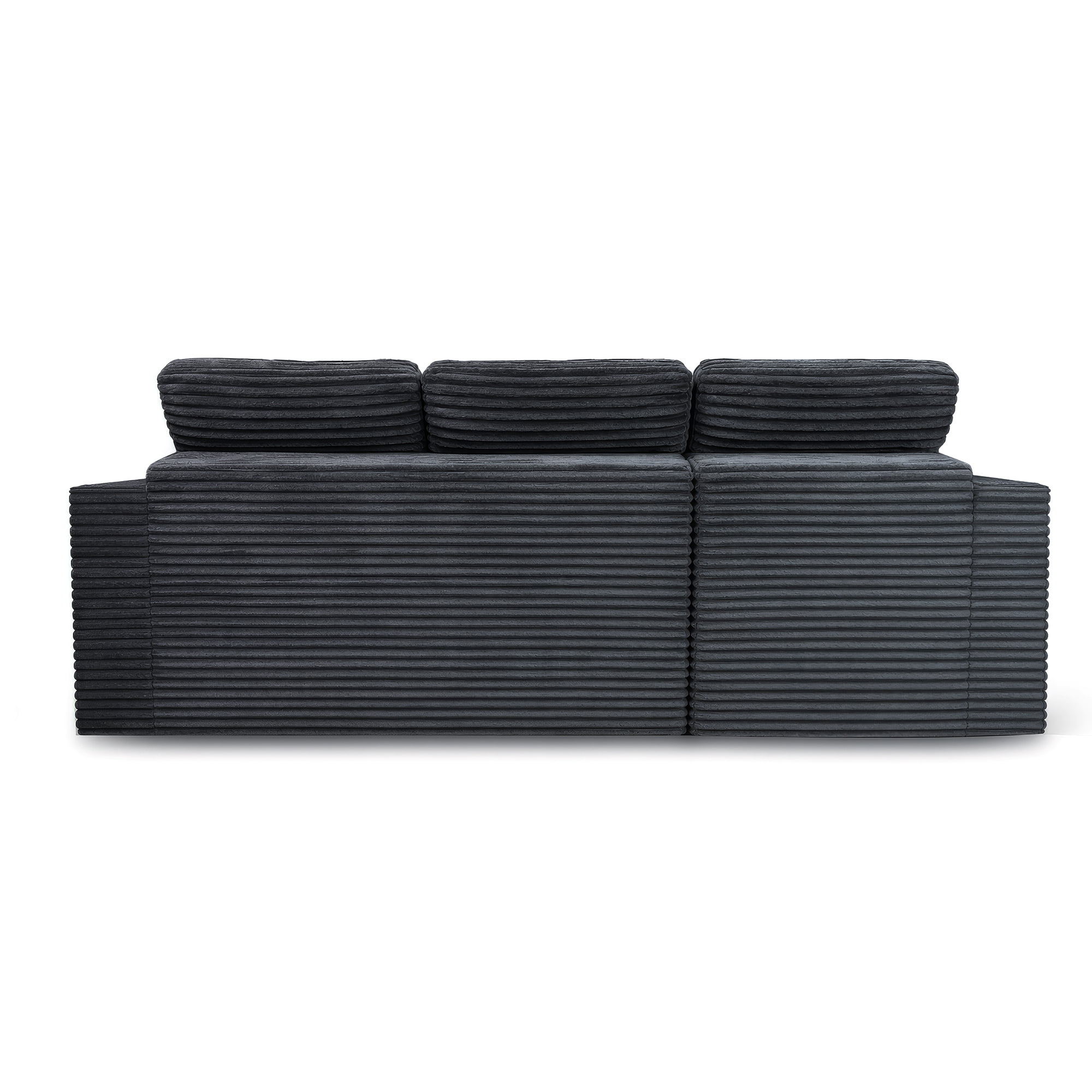 Modular L-Shaped Sectional Sofa with Ottoman, 105'' Cloud Sofa Set, 3-Seat Modular Sofa Couch for Living Room, DIY Combination