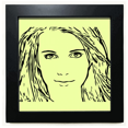 thumbnail image 1 of Esquisse euan Beauté Jolie Dame Noir Cadre Carré Photo Mur Table, 1 of 3