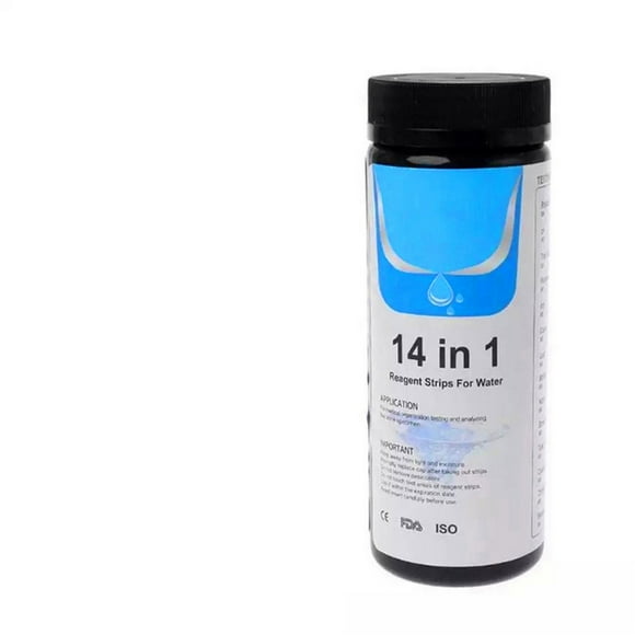 Pompotops 14 In 1 Water Quality Test Paper Swimming Pool PH Test Strip Pool Test Strip Drinking Water Chemistry Test 50PCS Clearance