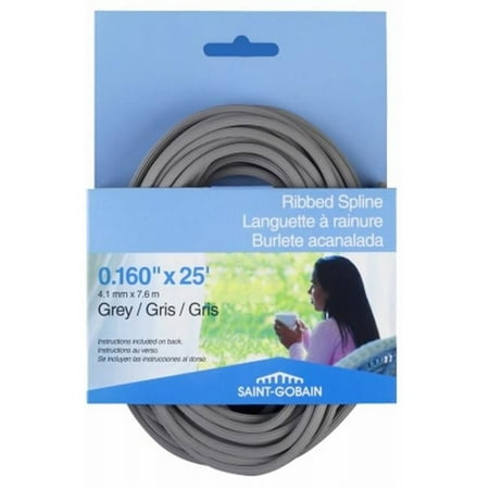 Saint Gobain FSP5838-U .16 in. X 25 ft. Gray Ribbed Spine