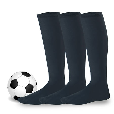 Soxnet Cotton Unisex Soccer Sports Team Socks 3 Pack ( (7-9),
