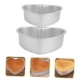 thumbnail image 3 of IFANLANDOR 2Pcs Silver Heart Shaped Cake Pans for Baking Cakes with Ease and Precision, 3 of 8