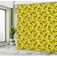 thumbnail image 5 of Ambesonne Yellow Bird Shower Curtain, Avian and Petals, 69"Wx75"L, Yellow Indigo, 5 of 5