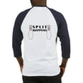 thumbnail image 2 of CafePress - Split Happens Baseball Jersey - Cotton Baseball Jersey, 3/4 Raglan Sleeve Shirt, 2 of 4