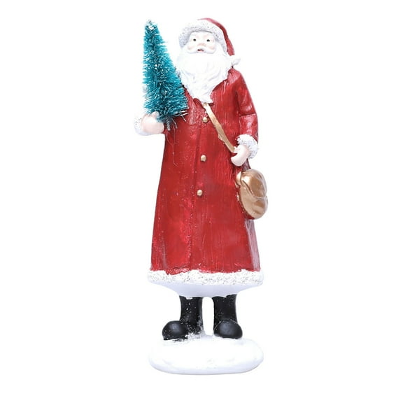 PatungKu Resin Santa Clauses Statues Christmas Standing Figurines Ornament for New Years Christmas Decorations Table Centerpieces