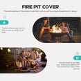 thumbnail image 4 of Thickened Fire Pit Cover Outdoor Stove Protective Sleeve Fire-pit Protector (Black), 4 of 8
