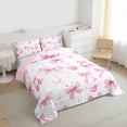 thumbnail image 3 of Castle Fairy Kids Kawaii Cherry Bow Twin Comforter Sets,Dreamy Bowknot Bedding Set, 3 of 8