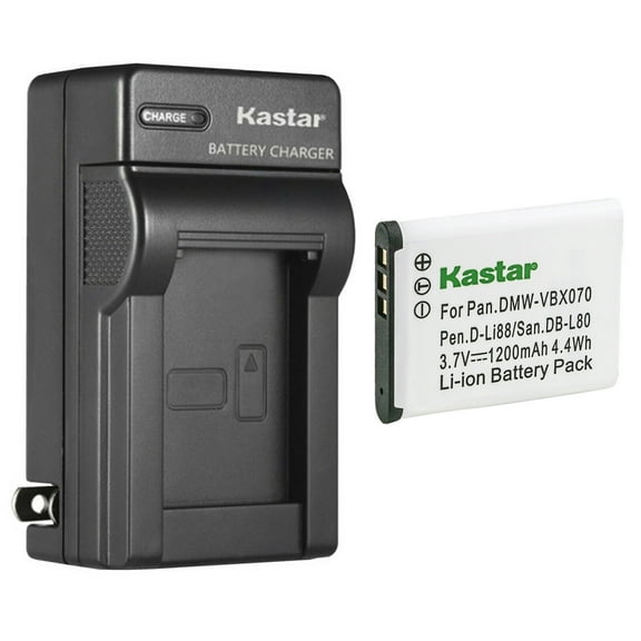 Kastar 1-Pack Battery and AC Wall Charger Replacement for Pentax D-LI88 DLI88 Battery, Pentax Optio H90, Optio P70, Optio P80, Optio W90, Optio WS80 Camera