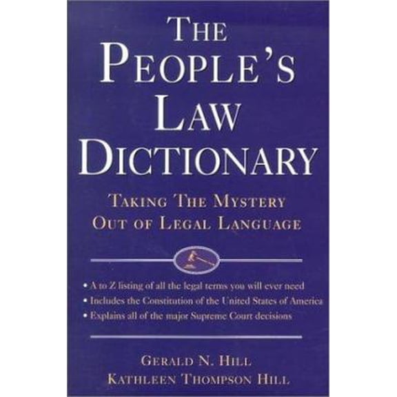 Pre-Owned The People's Law Dictionary (Hardcover) 1567315534 9781567315530