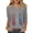1 Gray, variant on Womens 3/4 Sleeve V Neck T Shirts USA American Flag Graphic Tee Tops