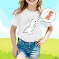 thumbnail image 2 of Kids' California Letter Print T-Shirts Casual Oversized Loose Tops Short Sleeve Basic Summer Tees, 2 of 4