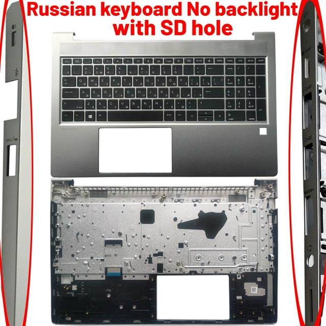 Nouveau pour HP Probook 455 450 G8 Clavier d'Ordinateur Portable Russe/us/uk/espagnol/latin avec Trou pour Empreinte Digitale SD RU Sans Rétroéclairage