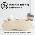 thumbnail image 3 of AUXDIQ Women Men Winter Knitted Boots Slippers Home Warm Fleece Booties Slipper Anti Slip House Shoes Indoor Outdoor, 3 of 6