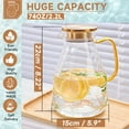thumbnail image 7 of ALLJOY Glass Pitcher,74oz Glass Water Pitcher with Lid Handle Spout,2.2L Glass Jug Carafe Infuser Iced Tea Beverage Pitcher for Fridge,CLear, 7 of 7