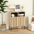 thumbnail image 6 of LinTimes Buffet Cabinet Sideboard with Storage, Modern Industrial Storage Cabinet Accent Table with Fluted Panel Door Metal Legs for Living Room, Dining Room, Hallway, 23.6" W x 10.6" D x 28.7" H, 6 of 7