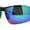 Green Teal Mirror, variant on Mens Xloop 80s Color Mirror Half Rim Sport Plastic Sunglasses Blue Mirror