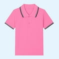thumbnail image 4 of Girls Pink 100% Cotton Short Sleeve Polo Shirt, Breathable Durable School Uniform Polo for Girls 4-12 Years, Tagless Classic Casual Top with Reinforced Collar,Size 3-4 T, 4 of 5