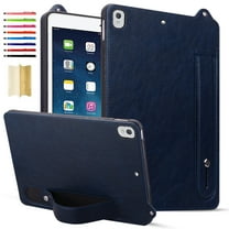 Case with Stand for iPad 10th Generation 10.9-inch 2022 - Durable PU Leather Cover with Auto Sleep Wake, Card Slot, Hand Strap Feature For Apple iPad 10th Gen 2022,Blue