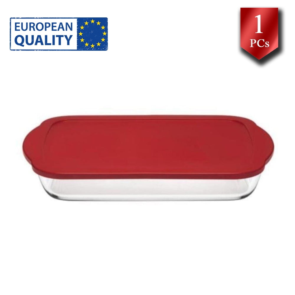 Glass Baking Dish for Oven, Casserole Dish with Lid, Clear Rectangular