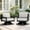 Black Frame / Beige Cushions, variant on SERWALL Outdoor Swivel Rocking Chairs, HDPE All-Weather Patio Swivel Sofas with Thick Cushions for Porch, Black Frame with Gray Cushions