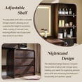 thumbnail image 3 of Aitjunz Vanity Desk with Mirror, Modern Makeup Vanity with 36" Mirror and 5 Drawers, Makeup Vanity Desk for Women and Girls, Bedroom, 3 of 7