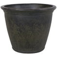 thumbnail image 3 of Sunnydaze Anjelica 24" x 24" x 20" Round Sable Polyresin Outdoor Planter Pot, 3 of 16